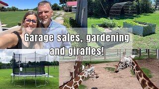 Garage sales, gardening and giraffes! #vlog 23