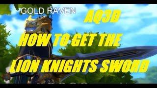 AQ3D How To Get The LION KNIGHTS SWORD! AdventureQuest 3D