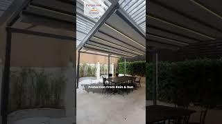 Retractable  Pergola Roof  #outdoorsolutions #design #retractableroof #roofdesign