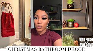 CHRISTMAS BATHROOM DECOR 2024 | SIMPLE HOLIDAY IDEAS FOR A FESTIVE LOOK #vlogmas2024