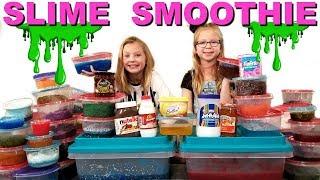 MIXING ALL OUR GIANT SLIMES!!! - DIY Giant Slime Smoothie!!!