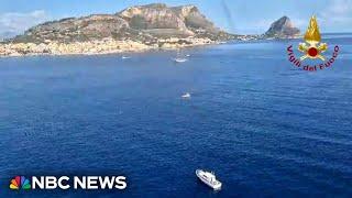 Americans among missing after luxury sailing yacht sinks off Sicily