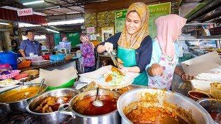 Street Food Malaysia  NASI KERABU + Malay Food Tour in Kelantan, Malaysia!