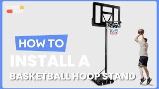 How to Install the Adjustable Portable Basketball Hoop Stand | SP37743 #costway #howto