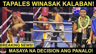 BREAKING: Tapales PANALO! Masaya na hindi KNOCKOUT ang kalaban niya! | Canelo PRANGKA kay Crawford