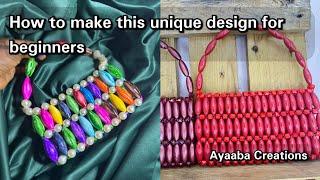 how to make a simple beaded bag for beginners