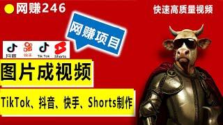 2025年抖音 快手 shorts tiktok赚钱方法 快速制作视频不用真人出镜 视频生成ai免费软件