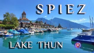 SPIEZ SWITZERLAND  Amazing Cape & Bay at the Lake Thun / Walking tour 4K HDR 