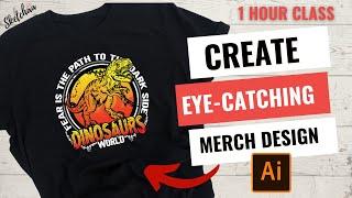 T Shirt Design Tutorial in Illustrator | How to Make a T shirt design in Illustrator