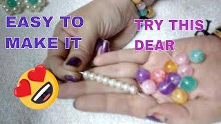 #5LOVE How To Make Pearl Necklace At Home | Jewellery Making | DiyArtiePie