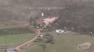 03-21-2022 Elgin, TX - Drone Video of Tornado Destroying Homes