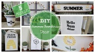 5 Summer Farmhouse Decor DIY's | EASY & BUDGET Friendly Projects