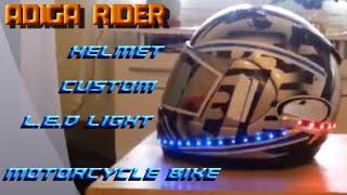 lumière LED casque moto DIY Motorcycle Helmet ARAI - LED Light & reflective strips tape