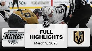 NHL Highlights | Kings vs. Golden Knights | March 09, 2025