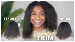 Blunt Cut Trim on Natural Hair | Detailed Trim Tutorial!