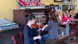 Stephanie MacDonald and Sandra Gillis at the Red Shoe Pub, Mabou, NS, June 21, 2022