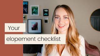 Your Elopement Checklist