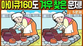 【다른그림찾기/치매예방】아이큐 160도 겨우 찾는 차이점 3가지!【 find difference / 두뇌운동/3개 찾기/5문제/#935】