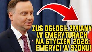 ZUS ogłosił Emeryci w SZOKU! Zmiany w Pensjach od Stycznia 2025 – Co To Znaczy Dla Twojej Emerytury?