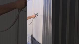 Spray Painting fence as pro#motivation #satisfying#shortsvideo #satisfying #best #diy &