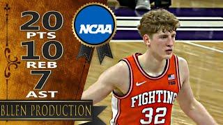 Kasparas Jakucionis ('06) - 20 Pts Highlights｜Illinois Fighting Illini vs Northwestern｜2024.12.06