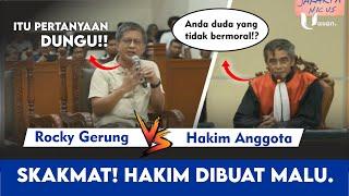 KERAS! Rocky Gerung VS Hakim di Persidangan : Itu Pertanyaan Dungu!?