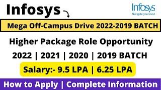 Infosys Off Campus Drive 2022-2019 BATCH | 9.5 LPA | 6.25 LPA | Off-Campus Drive  Breaking News