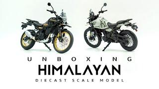 Unboxing Himalayan 450 Scale Model| Hanle Black & Kamet White | Royal Enfield Scale Model | R.E