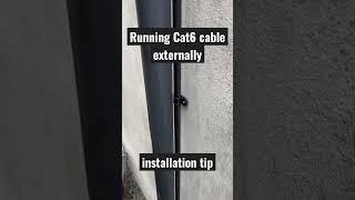 Keeping Cat6 cable neat and discreet when running it externally #cat6 #cabling #ethernet