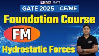 GATE 2025 | Civil/Mechanical | Fluid Mechanics | Hydrostatic Forces | BYJU'S GATE