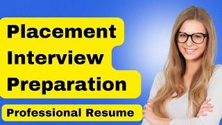 Placement Interview Preparation | How to make a Best Resume for Pharma IT Engineering Job Interview