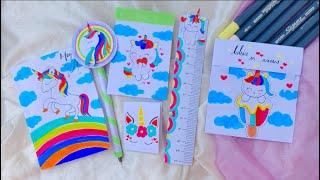 Unicorn stationary set  | Paper craft | Crafty Eman 