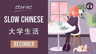 大学生活 | Slow Chinese Stories Beginner | Chinese Listening Practice HSK 2/3