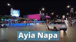 Evening walk in Ayia Napa in April - Cyprus [4k Ultra HD 60fps ]