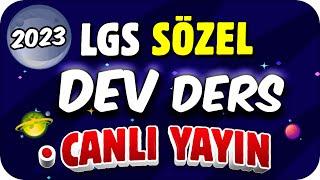 LGS SÖZEL En Son Tekrar  EN VERİMLİ Ders Canlı Yayını  #2023LGS