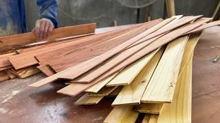 Thin Wood, Big Impact: A Surprisingly Graceful Curve Table// A Slender Wood Wonder Coffee Table Set