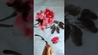 写意笔法画牡丹 #art #chineseart #paintingtutorial #tutorial