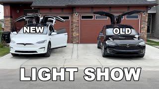 2022 Tesla Model X New Lightshow VS Old Tesla Model X Lightshow