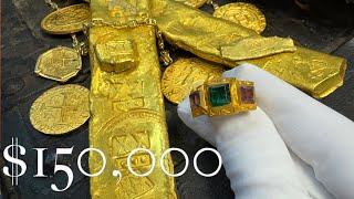 UNBOXING EMERALD RING $150K FROM 1715 FLEET SHIPWRECKTREASURE PIRATE GOLD COINS JOE & JR BISSELL