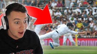 Professional Baseball Player Reacts To The 40 GREATEST CRICKET CATCHES! ft. Alex King