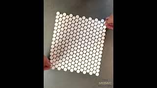 Mosaic Tiles Sheet – Venice Pennyround White (VKN100)