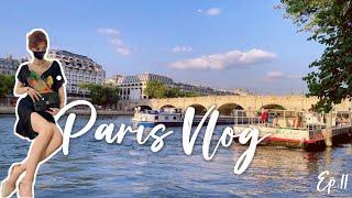 Paris Vlog Ep.11｜Living alone diaries｜left bank of the Seine｜Cozy picnic｜Sunset at the Louvre