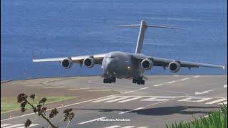 Unbelievable C-17 GLOBEMASTER Landing at Madeira Airport