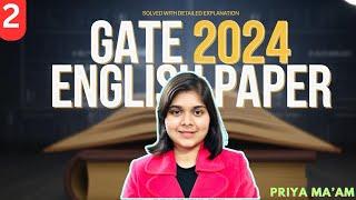 Class 2| GATE English 2024 | Live PYQ Solving with Detailed Explanations