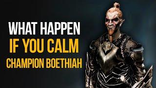 Skyrim WHAT HAPPEN if you CALM down the Champion of Boethiah