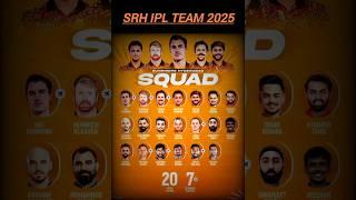 SRH team 2025 players list !! SRH IPL Team 2025 #sunrisershyderabad #srhplayers #ipl2025 #shorts