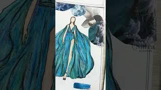 Fashion Illustration by our student Vysali - SIDRA ACADEMY, Madurai