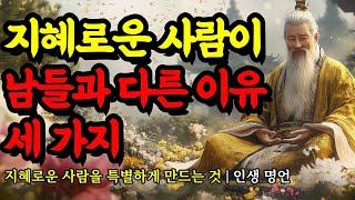 지혜로운 사람을 특별하게 만드는 것 | 채근담, 맹자, 명심보감, 탈무드, 노자, 칸트, 공자, 단테, 쇼펜하우어의 인생 명언 | 지혜로운 사람이 남들과 다른 이유 세 가지