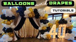 How to make a balloon and drape backdrop