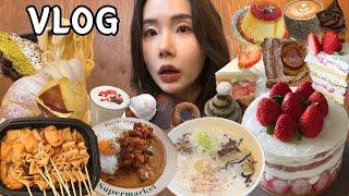 Mukbang Vlog) Spending the Year-End with My Nephews (Dubai Croissant, Artist Bakery, Oreno Ramen)